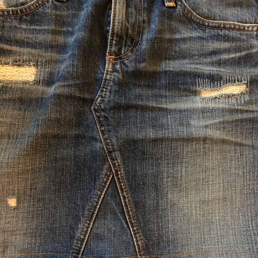 Y2K 90’s AG Mid-box skirt denim jean mini skirt - Picture 11 of 15
